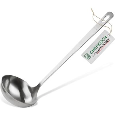 Fackelmann Chefkoch colher Para servir e servir sopas e guisados, aço inoxidável de aparência fosca colher de sopa adequada para máquina de lavar louça Fackelmann Chefkoch colher Para servir e servir sopas e guisados, aço inoxidável de aparência fosca colher de sopa adequada para máquina de lavar louça