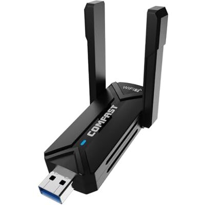 MMOBIEL Adaptador WiFi 7 USB BE6500 para Tri-Banda (6/5/2,4 GHz) 6452 Mbps adaptador WiFi com USB 3.0 e antena externa, WPA3, 4K-QAM, Plug & Play para Windows 11-10 /Mac/Linux para PC e computador portátil MMOBIEL Adaptador WiFi 7 USB BE6500 para Tri-Banda (6/5/2,4 GHz) 6452 Mbps adaptador WiFi com USB 3.0 e antena externa, WPA3, 4K-QAM, Plug & Play para Windows 11-10 /Mac/Linux para PC e computador portátil