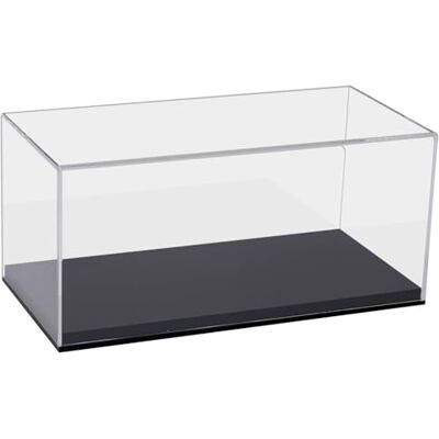 HMF Vitrina expositora, vitrina de acrílico para coleções e figura, 30 x 15 x 14 cm HMF Vitrina expositora, vitrina de acrílico para coleções e figura, 30 x 15 x 14 cm