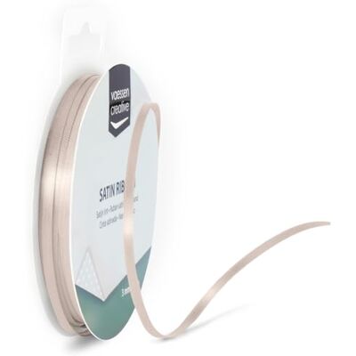 Creative Fita de cetim 3 mm x 10 m, bege Creative Fita de cetim 3 mm x 10 m, bege
