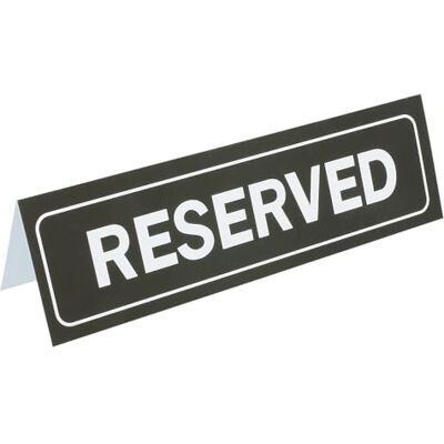 Garcia de Pou García de Pou 179,33 Placa de mesa reservada, 18 x 5,5 cm, preto Garcia de Pou García de Pou 179,33 Placa de mesa reservada, 18 x 5,5 cm, preto