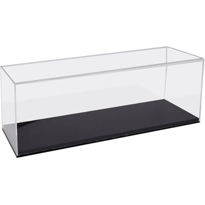 HMF Vitrina expositora, vitrina de acrílico para coleções e figura, 50 x 16 x 18 cm HMF Vitrina expositora, vitrina de acrílico para coleções e figura, 50 x 16 x 18 cm