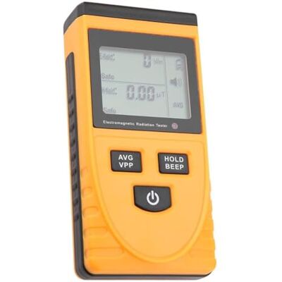 Walfront Detector EMF Digital com íman de radiação portátil com alarme sonoro e luminoso para uso doméstico () Walfront Detector EMF Digital com íman de radiação portátil com alarme sonoro e luminoso para uso doméstico ()