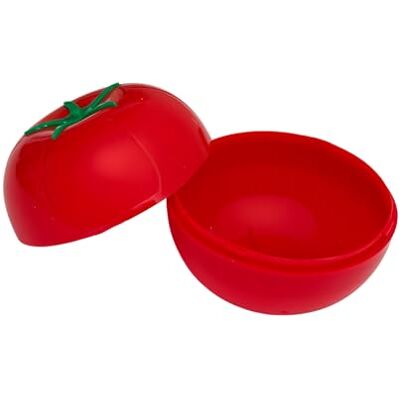 Fackelmann Conservador de tomate, preserva o tomate cortado por mais tempo, polipropileno, fecho fácil, adequado para máquina de lavar louça, cor vermelha, 10 x 8,5 cm, 1 unidade. Fackelmann Conservador de tomate, preserva o tomate cortado por mais tempo, polipropileno, fecho fácil, adequado para máquina de lavar louça, cor vermelha, 10 x 8,5 cm, 1 unidade.