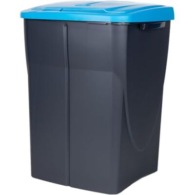 Cofan Cubo de basura azul para reciclar materiales de papel y cartón Capacidad de 15, 25 o 45 litros Tres medidas (45 L) Cofan Cubo de basura azul para reciclar materiales de papel y cartón Capacidad de 15, 25 o 45 litros Tres medidas (45 L)