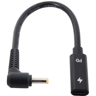 chenyang 4,0 x 1,7 mm DC Power PD a Type C USB-C cabo de carregamento de entrada fêmea adequado para computador portátil 18 20 V chenyang 4,0 x 1,7 mm DC Power PD a Type C USB-C cabo de carregamento de entrada fêmea adequado para computador portátil 18 20 V