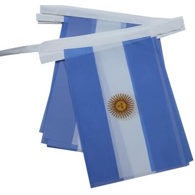 AZ FLAG Guirlanda da Argentina 4 m 20 bandeiras poliéster leve 15 x 10 cm Uso interior e exterior corrente de bandeiras bandeiras costuradas em fita reforçada AZ FLAG Guirlanda da Argentina 4 m 20 bandeiras poliéster leve 15 x 10 cm Uso interior e exterior corrente de bandeiras bandeiras costuradas em fita reforçada