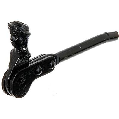 Alberts Barra de pós-cabeças de pastora, para aparafusar ou embutir, verniz de imersão preto, 128,5 mm Alberts Barra de pós-cabeças de pastora, para aparafusar ou embutir, verniz de imersão preto, 128,5 mm