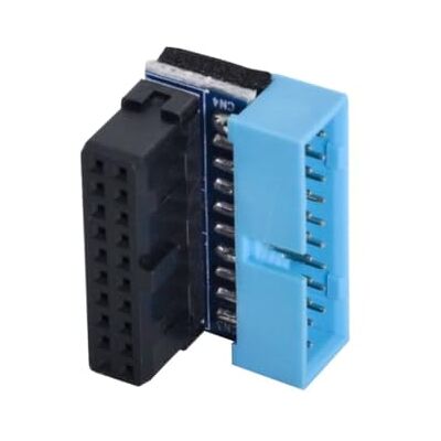 chenyang Adaptador de extensão USB 3.0 (20 pinos, macho a fêmea, para placa base, ângulo de 90 graus chenyang Adaptador de extensão USB 3.0 (20 pinos, macho a fêmea, para placa base, ângulo de 90 graus