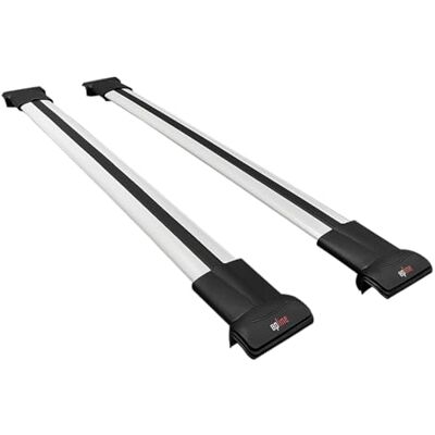 apline Compatível com Audi A4 (B6) Avant 2001-2004 modelo Fly barra de teto auto porta-bagagens barras cruzadas cinzento alumínio 2 barras apline Compatível com Audi A4 (B6) Avant 2001-2004 modelo Fly barra de teto auto porta-bagagens barras cruzadas cinzento alumínio 2 barras