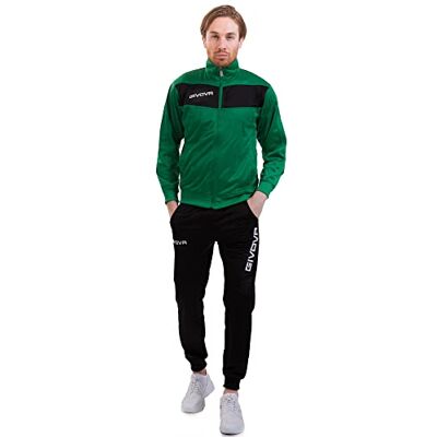 givova Tuta Visa para homem, multicolorido (verde/preto), S givova Tuta Visa para homem, multicolorido (verde/preto), S