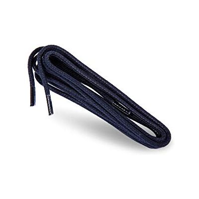 Kaps Cordões redondos fechados, cordões 100 % algodão natural, cordões elegantes para sapatos de vestir e de diário, fabricados na Europa, 57 Azul-marinho, 90 cm 5 a 6 pares de ojales Kaps Cordões redondos fechados, cordões 100 % algodão natural, cordões elegantes para sapatos de vestir e de diário, fabricados na Europa, 57 Azul-marinho, 90 cm 5 a 6 pares de ojales
