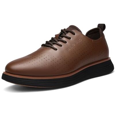 Bruno Marc Sapatos de vestir moda homens atacadores, tamanho 44, castanho Bruno Marc Sapatos de vestir moda homens atacadores, tamanho 44, castanho