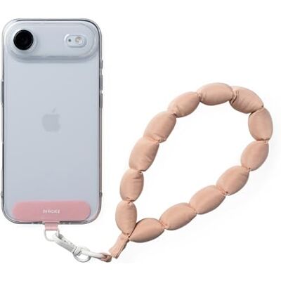 Ringke Holder Link Puffer Hand Strap, correia de pulso para telemóvel de poliéster macio e acolchoado leve adorável Ringke Holder Link Puffer Hand Strap, correia de pulso para telemóvel de poliéster macio e acolchoado leve adorável