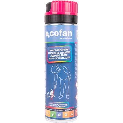 Cofan Spray marcador fluorescente de obra, cor fúcsia, 500 ml Cofan Spray marcador fluorescente de obra, cor fúcsia, 500 ml