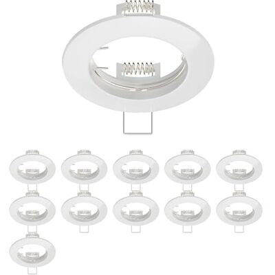 ledscom.de 12 x moldura embutida no teto CIRC, redondo, branco brilhante ledscom.de 12 x moldura embutida no teto CIRC, redondo, branco brilhante