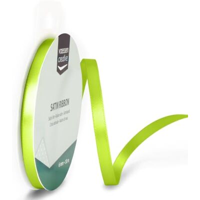 Creative Fita de Cetim 6mm x 10m Verde Claro Creative Fita de Cetim 6mm x 10m Verde Claro