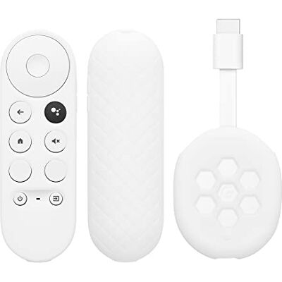 kwmobile Capa compatível com Google Chromecast 2020 4K (Not for New-Generation), conjunto de 2X capa protetora de silicone para controlo remoto branco/branco kwmobile Capa compatível com Google Chromecast 2020 4K (Not for New-Generation), conjunto de 2X capa protetora de silicone para controlo remoto branco/branco