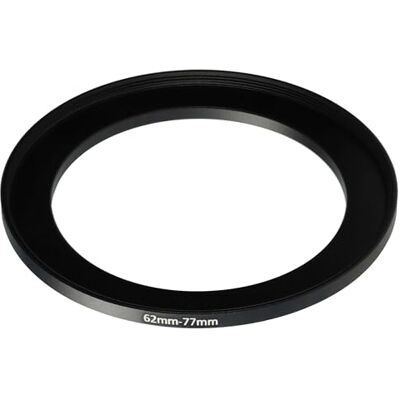 vhbw Anel adaptador Step Up de 62 mm a 77 mm para alvo da câmara adaptador de filtro, metal, preto Adaptador de filtro, metal, negro vhbw Anel adaptador Step Up de 62 mm a 77 mm para alvo da câmara adaptador de filtro, metal, preto Adaptador de filtro, metal, negro