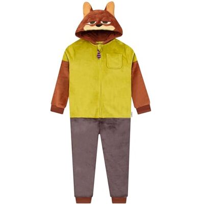 Disney Macaco, Pijama Infantil de Zootopia, Nick Wilde Inteiro, Pijamas de Inverno Infantil, Castanho Disney Macaco, Pijama Infantil de Zootopia, Nick Wilde Inteiro, Pijamas de Inverno Infantil, Castanho