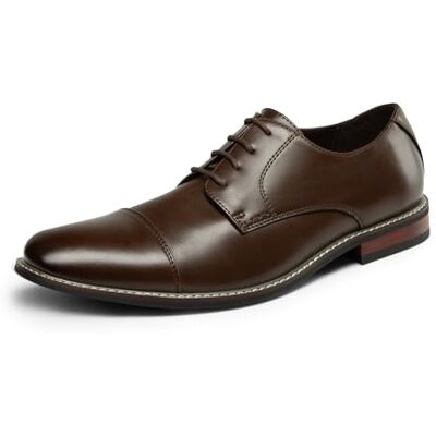 Bruno Marc Sapatos de vestir homem Oxfords cordões fato, tamanho 47, castanho Bruno Marc Sapatos de vestir homem Oxfords cordões fato, tamanho 47, castanho