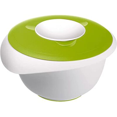 Westmark Tigela para misturar e assar com tampa de duas partes, 2,5 l, com , plástico, branco/verde maçã, Westmark Tigela para misturar e assar com tampa de duas partes, 2,5 l, com , plástico, branco/verde maçã,