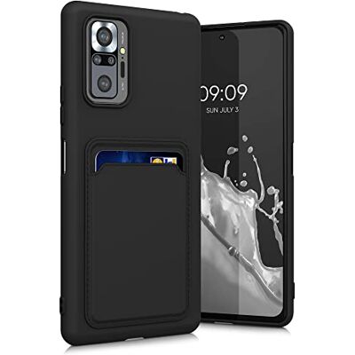 kwmobile Capa carteira compatível com Xiaomi Redmi Note 10 Pro capa com porta-cartões capa protetora com espaço para cartão preto mate kwmobile Capa carteira compatível com Xiaomi Redmi Note 10 Pro capa com porta-cartões capa protetora com espaço para cartão preto mate