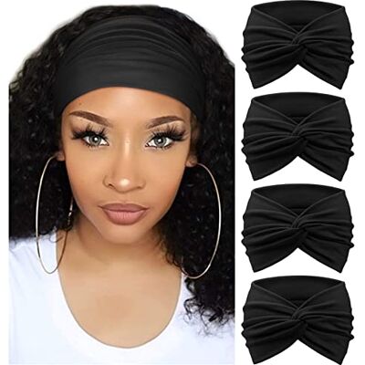 DRESHOW 4 peças diadema para mulher turbante boémia elástico fita faixa de cabelo faixa de cabeça acessórios para o cabelo DRESHOW 4 peças diadema para mulher turbante boémia elástico fita faixa de cabelo faixa de cabeça acessórios para o cabelo