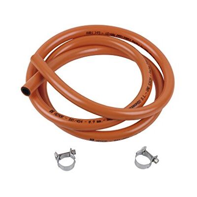 Cofan Kit de gás butano com braçadeiras, tubo flexível de 1,5 cor laranja Cofan Kit de gás butano com braçadeiras, tubo flexível de 1,5 cor laranja