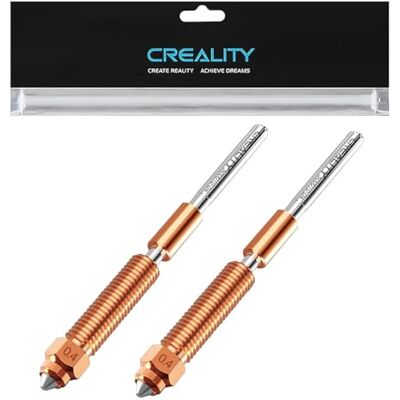 Creality Conjunto de 2 bocais originais para K1/K1 Max/K1C/K1 SE/K2 SE, kit de atualização com boquilhas de unicórnio, acessórios K1 de aço endurecido para impressoras 3D Ender 3 V3/3 V3 Creality Conjunto de 2 bocais originais para K1/K1 Max/K1C/K1 SE/K2 SE, kit de atualização com boquilhas de unicórnio, acessórios K1 de aço endurecido para impressoras 3D Ender 3 V3/3 V3