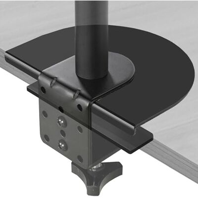 VIVO Placa de montagem de suporte de reforço de aço para mesas finas, de vidro e outras frágeis, braçadeira compatível com a maioria das instalações de suporte de monitor com braçadeira em C, VIVO Placa de montagem de suporte de reforço de aço para mesas finas, de vidro e outras frágeis, braçadeira compatível com a maioria das instalações de suporte de monitor com braçadeira em C,