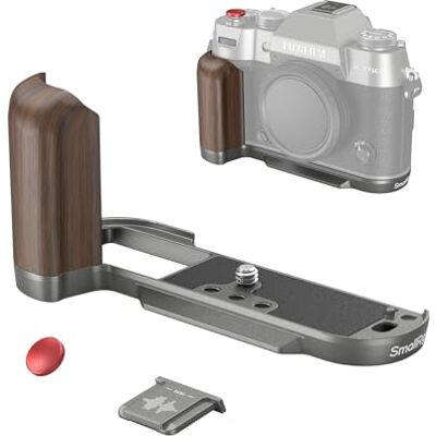 SMALLRIG X-T50 Punho, punho de madeira em forma de L para FUJIFILM X-T50, placa de libertação rápida incorporada para arca, com botão obturador e cobertura para sapato, carvão prateado, 4736 SMALLRIG X-T50 Punho, punho de madeira em forma de L para FUJIFILM X-T50, placa de libertação rápida incorporada para arca, com botão obturador e cobertura para sapato, carvão prateado, 4736