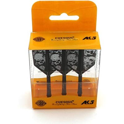 CUESOUL Eixos de dardos integrados personalizados eixos e voos de dardos médios, conjunto de 3 padrões de caveira (CSAK-5KL12) CUESOUL Eixos de dardos integrados personalizados eixos e voos de dardos médios, conjunto de 3 padrões de caveira (CSAK-5KL12)