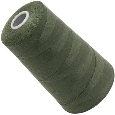 AERZETIX Bobina cónica de linha de costura 120 (40/2) 4000 m em poliéster cor verde-oliva clara confeção merçaria cordão costura roupa de couro AERZETIX Bobina cónica de linha de costura 120 (40/2) 4000 m em poliéster cor verde-oliva clara confeção merçaria cordão costura roupa de couro