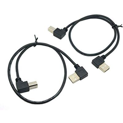chenyang CY 2 cabos USB 2.0 A macho B macho para impressora scanner no ângulo esquerdo direito de 90 graus 50 cm chenyang CY 2 cabos USB 2.0 A macho B macho para impressora scanner no ângulo esquerdo direito de 90 graus 50 cm