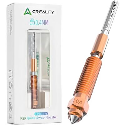 Creality Offcial K2/K2 Plus/Hi , original Unicorn Quick-Swap 3D impressora de peças com garganta de liga de titânio, liga de cobre e aço temperado para impressão 3D (0,4 mm) Creality Offcial K2/K2 Plus/Hi , original Unicorn Quick-Swap 3D impressora de peças com garganta de liga de titânio, liga de cobre e aço temperado para impressão 3D (0,4 mm)