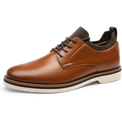Bruno Marc Sapatos de vestir Oxfords sapatos de cordões confortáveis clássicos sapatos de fato casuais Derby para homem, Castanho Bruno Marc Sapatos de vestir Oxfords sapatos de cordões confortáveis clássicos sapatos de fato casuais Derby para homem, Castanho