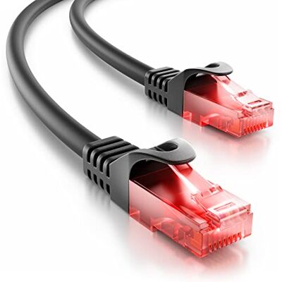 deleyCON 50m CAT6 Cabo de Rede Exterior Cabo de Conexão 250 MHz AWG 24 Para Exteriores Resistente às Intempéries e aos Raios UV Revestimento de LDPE Preto deleyCON 50m CAT6 Cabo de Rede Exterior Cabo de Conexão 250 MHz AWG 24 Para Exteriores Resistente às Intempéries e aos Raios UV Revestimento de LDPE Preto