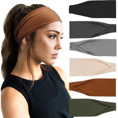 DRESHOW 6 peças diadema para mulher boho diadema elástico faixa de cabelo turbante faixa acessório cabelo para mulher meninas DRESHOW 6 peças diadema para mulher boho diadema elástico faixa de cabelo turbante faixa acessório cabelo para mulher meninas