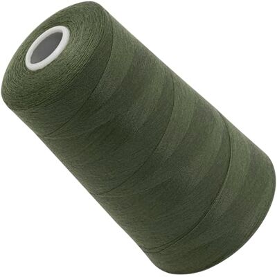 AERZETIX Bobina cónica de linha de costura 120 (40/2) 4000 m em poliéster cor verde-oliva confeção merceria, cordão, costura roupa de couro, AERZETIX Bobina cónica de linha de costura 120 (40/2) 4000 m em poliéster cor verde-oliva confeção merceria, cordão, costura roupa de couro,