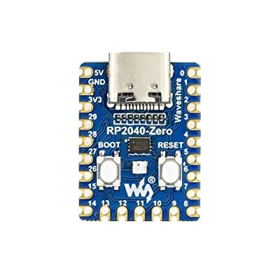 Waveshare RP2040-Zero (1 unidade), Pico-Like MCU Board, com base em framboesa Pi RP2040 Mini versão, compatível com módulo castellated for SMD Applications Waveshare RP2040-Zero (1 unidade), Pico-Like MCU Board, com base em framboesa Pi RP2040 Mini versão, compatível com módulo castellated for SMD Applications