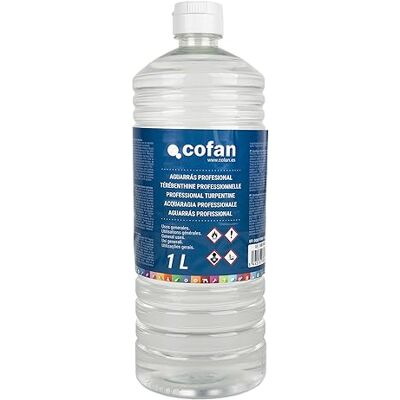 Cofan Aguarrás profissional Capacidade de 500 ml ou 1 l, ideal para dissolver (1 l) Cofan Aguarrás profissional Capacidade de 500 ml ou 1 l, ideal para dissolver (1 l)