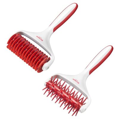 Westmark 1 rolo de grade de 19,5 cm + 1 fur, 20 cm, plástico, branco/vermelho, Westmark 1 rolo de grade de 19,5 cm + 1 fur, 20 cm, plástico, branco/vermelho,