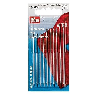 Prym - Darning Needles Long HT 1-5 - Silver - Gold Eye - Darning needles Prym - Darning Needles Long HT 1-5 - Silver - Gold Eye - Darning needles