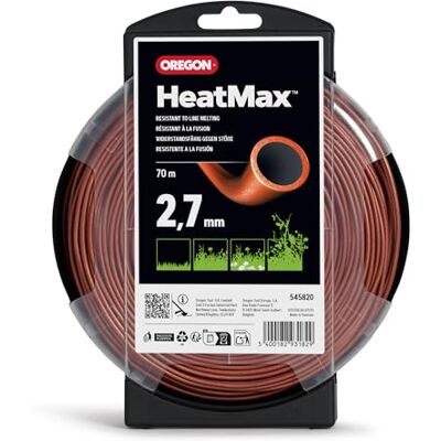 Oregon Hilo Resistente al calor para Desbrozadora 2.7mm x 70m Erva, erva daninha, vegetação e muito mais, fio de nylon de grande resistência, compatível com a maioria dos modelos padrão Oregon Hilo Resistente al calor para Desbrozadora 2.7mm x 70m Erva, erva daninha, vegetação e muito mais, fio de nylon de grande resistência, compatível com a maioria dos modelos padrão