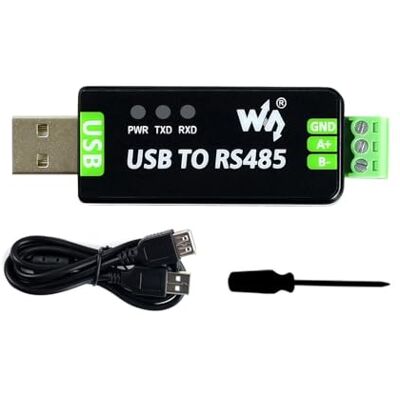 Waveshare Industrial USB to RS485 Converter with Original FT232RNL and SP485EEN Chips Automatic Transceiving Embedded Protection Circuits Such as Resettable Fuse ESD Protection and TVS Diode Waveshare Industrial USB to RS485 Converter with Original FT232RNL and SP485EEN Chips Automatic Transceiving Embedded Protection Circuits Such as Resettable Fuse ESD Protection and TVS Diode