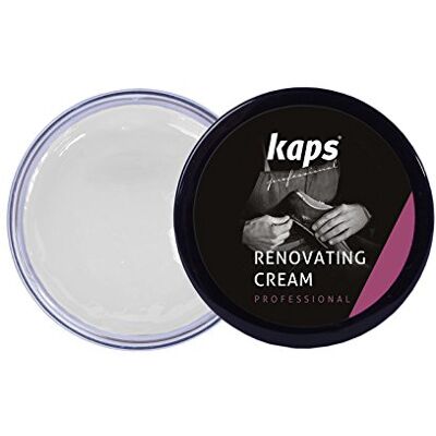 Kaps Creme reparador e renovador para sapatos de couro liso, malas, assentos, reparador de riscos e arranhões, creme renovante, 10 cores (100 neutro) Kaps Creme reparador e renovador para sapatos de couro liso, malas, assentos, reparador de riscos e arranhões, creme renovante, 10 cores (100 neutro)