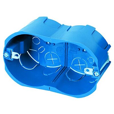Electraline Caixa de 3 assentos, para a parede de placas de gesso em azul Electraline Caixa de 3 assentos, para a parede de placas de gesso em azul