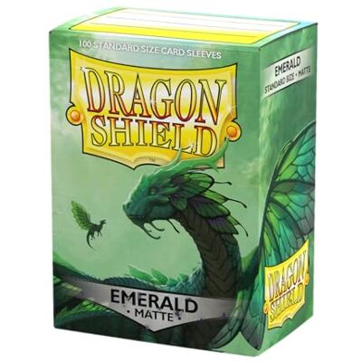 Dragon Mangas de tamanho padrão foscas, 100 unidades, cor esmeralda Dragon Mangas de tamanho padrão foscas, 100 unidades, cor esmeralda