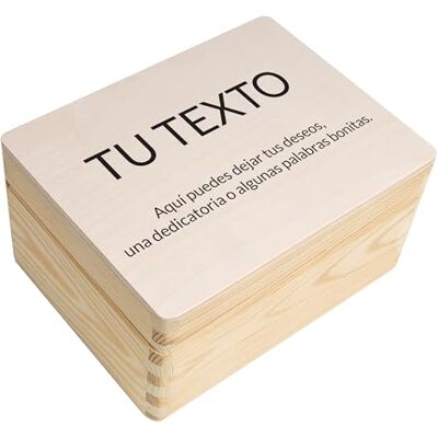 Creative Caja de Regalo con tu Texto Personalizado para Cumpleaños Caixa de madeira de lembranças personalizada para mulheres, homens e casais impressão personalizados Creative Caja de Regalo con tu Texto Personalizado para Cumpleaños Caixa de madeira de lembranças personalizada para mulheres, homens e casais impressão personalizados